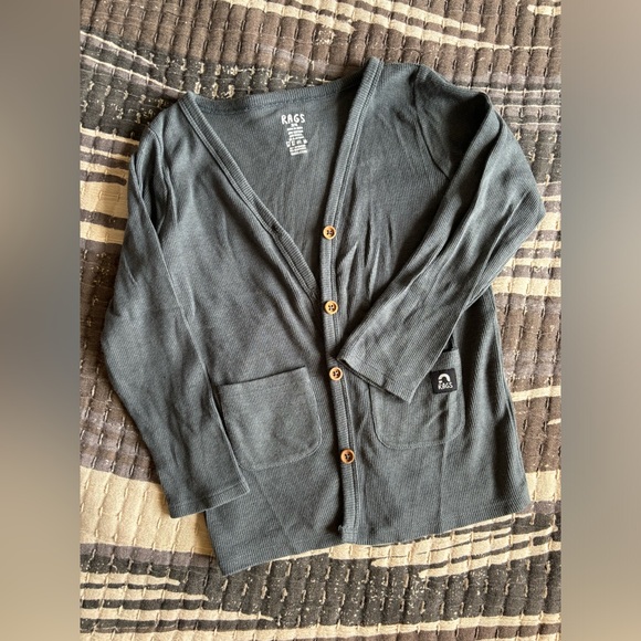 🇺🇸 Rags to raches slate cardigan 3/4Y - Picture 2 of 4